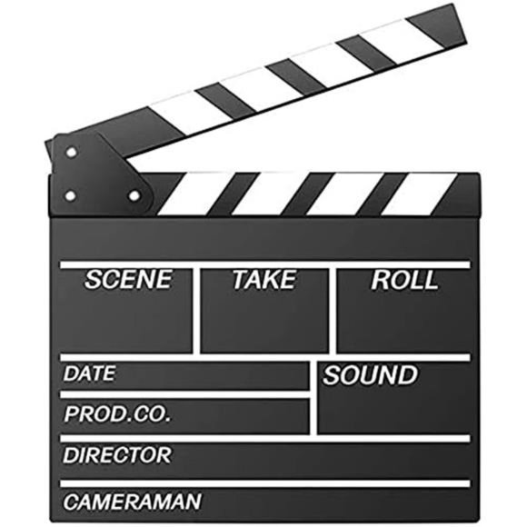 Movie Film Clap Board, Hollywood Clapper Board Wooden Film Movie Clapboard - Picture 1 of 5